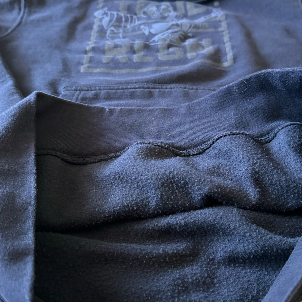True Religion Buddha Hoodie Mens Small Dark Blue - Picture 5 of 8